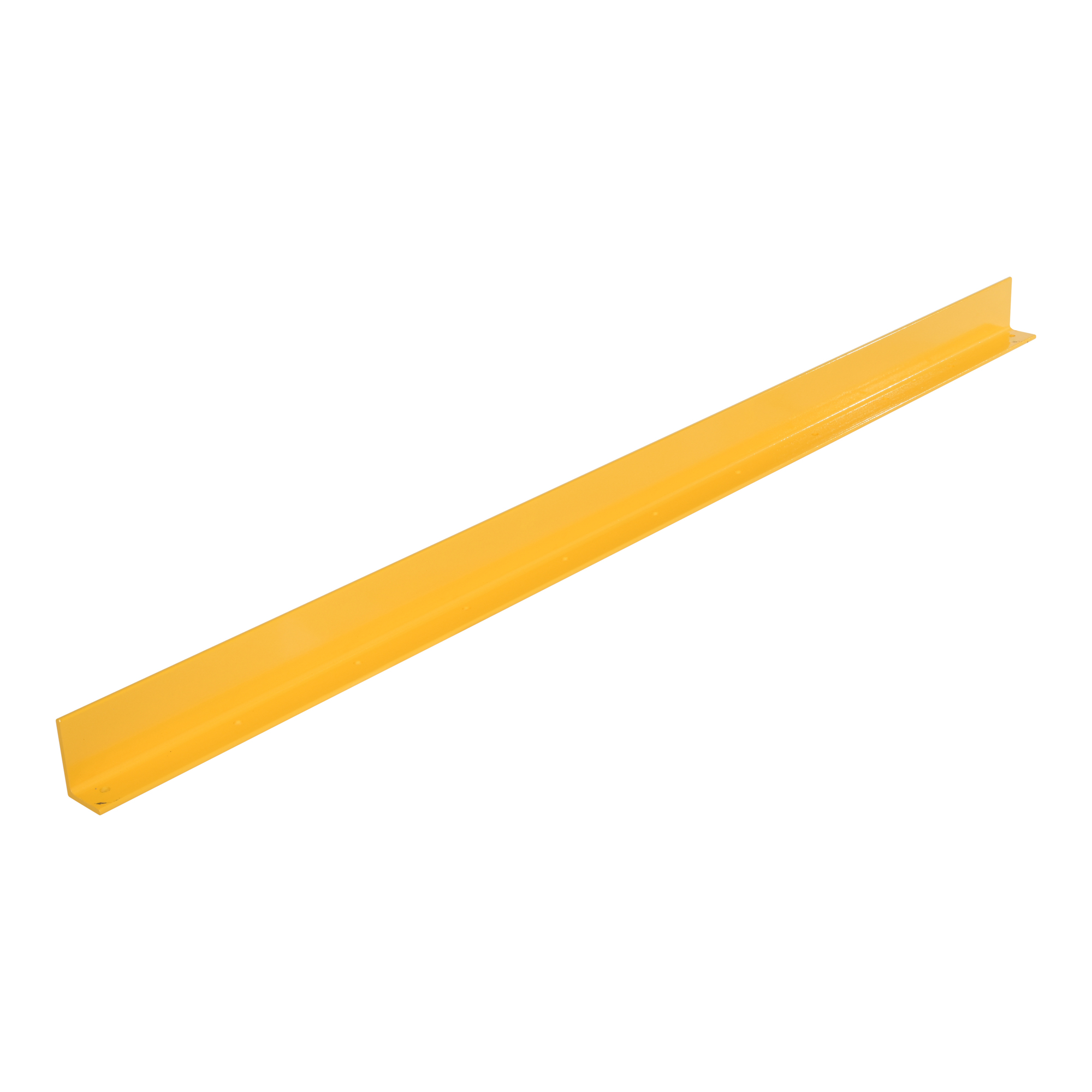 Vestil Steel Floor Safety Curb - 96in. Length, 1/4in. Thick, Pre-Drilled Mounting Holes, Yellow, Model# FSC-14-96-YL
